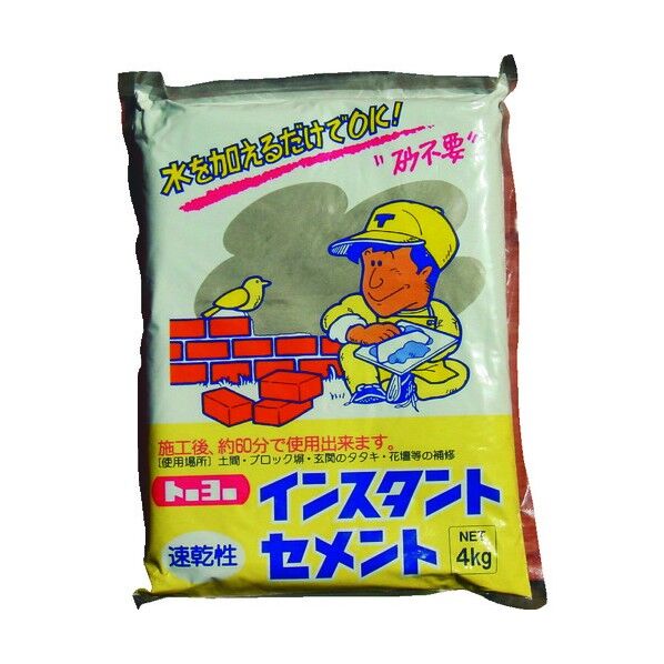 インスタントセメント60分速乾灰4kg(1個入) 315 x 230 x 45 mm NO5130 1個
