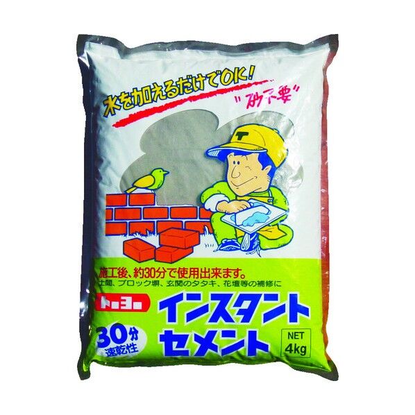 インスタントセメント30分速乾灰4kg(1個入) 315 x 230 x 45 mm NO5151 1個