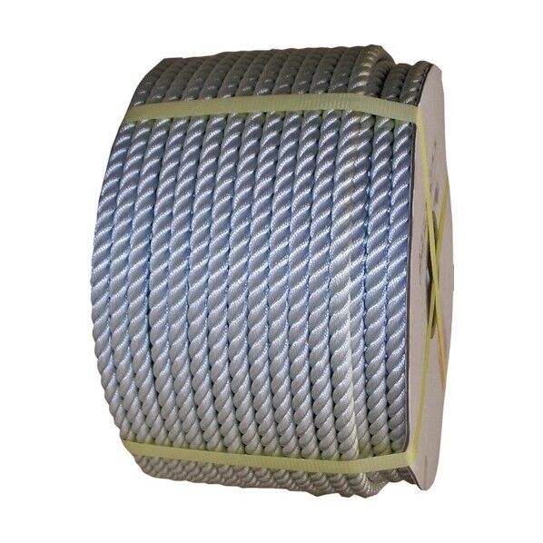 ナイロンロープドラム巻 薄グレー 12mm×100m NR-12X100-DR 1巻