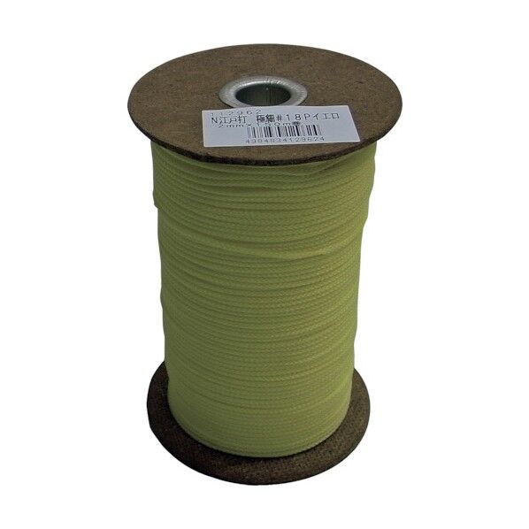 極細ナイロン江戸打ちひも ボビン巻 パステルイエロー 2mm×150m NRED2-PYL 1巻
