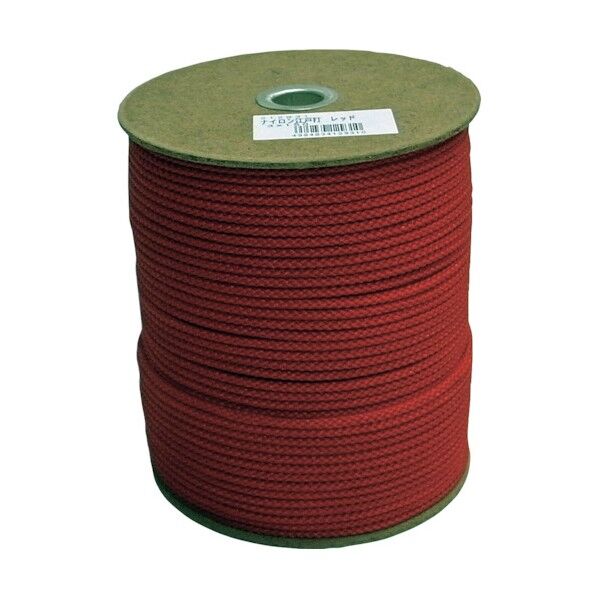 ナイロン江戸打ち紐ボビン巻 赤 3mm×150m NRED3-RED 1巻