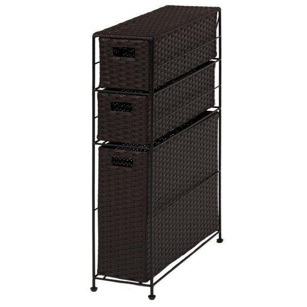 萩原 トイレットペーパーホルダー (約)幅16.5×奥行46×高さ69cm ダークブラウン RTR-2429DBR 1台...