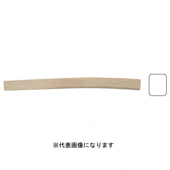 王将 白樫仮枠ハンマー柄(角型曲り)450mm ニス無パック付 1個