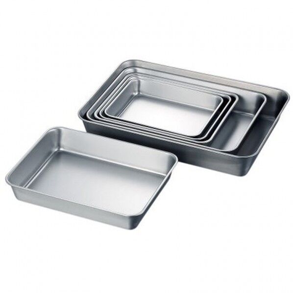 18-8深型角バット(ツヤ消し仕上げ) 6枚取り 1点