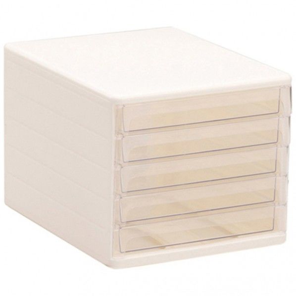 レターケース5段カラータイプ ホワイト (使用時)幅280×奥行344×高さ246mm SH-L5 1個