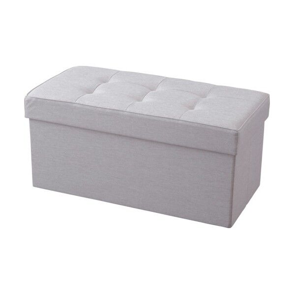 529384 折りたたみ収納スツール ワイド ライトグレー SSTR-76-H 1点