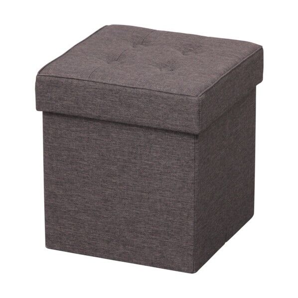 IRIS 折りたたみ収納スツールR ダークブラウン 385 x 385 x 95 mm SST-38-DBR 1