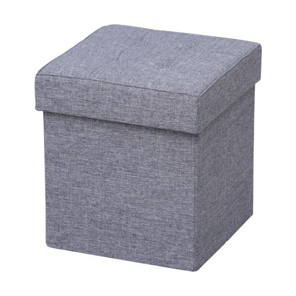 IRIS 折りたたみ収納スツールR グレー 385 x 385 x 95 mm SST-38-GR 1