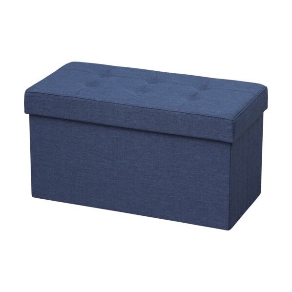 ＩＲＩＳ　折りたたみ収納スツールＷ　ネイビー 770 x 380 x 95 mm SST-76-NV 1