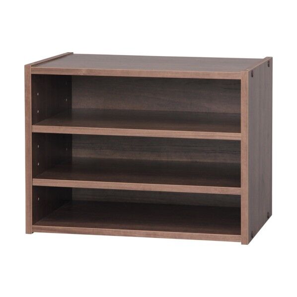 スタックボックス 棚付き ブラウン STB-400T 1個