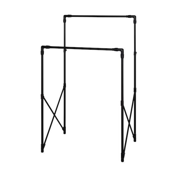102553 伸縮多機能スタイル物干し ブラック STSM-150-B 1点