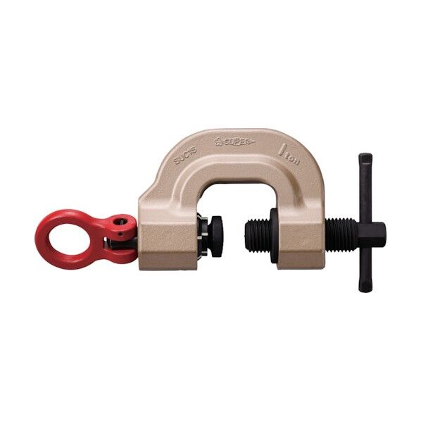 スーパーツール ねじ式クランプ スクリューカムクランプ 吊クランプ引張治具兼用型(スイベルタイプツイストカム式) 基本使用荷重1t SUC1S 1点...