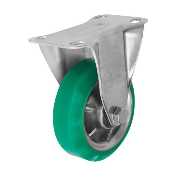 シシク ステンレスキャスター 固定 150径 ウレタン車輪