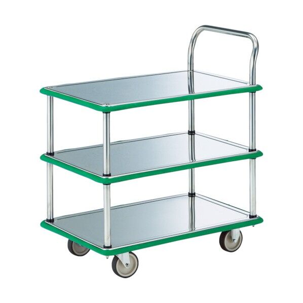 ステンレス製運搬車(片袖3段タイプ)