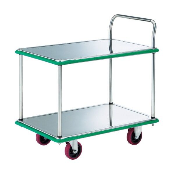 ステンレス製運搬車(片袖2段タイプ)