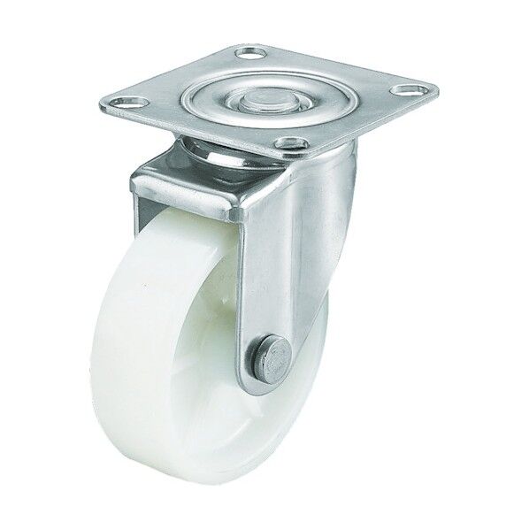 プレート式キャスター SUS-SJシリーズ (ナイロン車・ステンレス金具) 自在