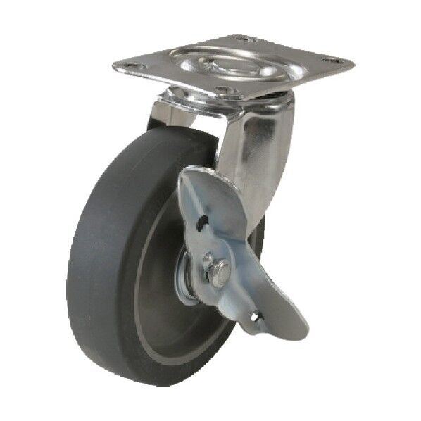 ステンレス製エラストマーキャスターS付き自在75径 SUS-SG-75ELS 1