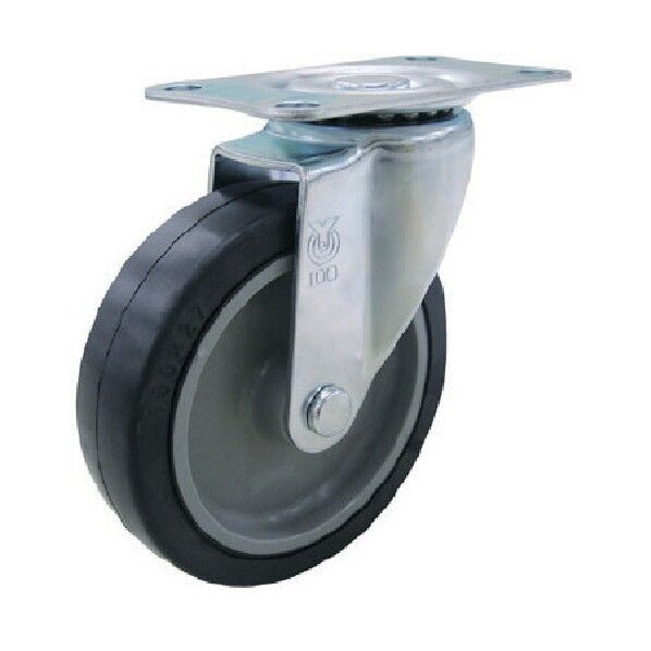 キャスターステンレス製自在車ゴム車輪径75 SUS-SG-75NR 1