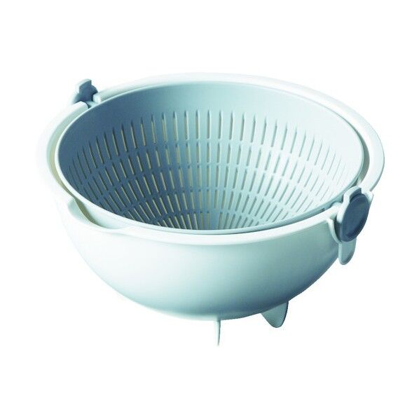 ボウル一体型ざる スピンホイールコランダー 丸型