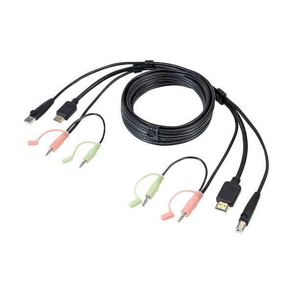 サンワサプライ パソコン自動切替器用ケーブル(1.8m) SW-KHU180 1点...