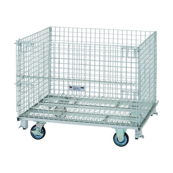 ネットパレット (クロムフリー・溶融亜鉛メッキタイプ) キャスター付タイプ