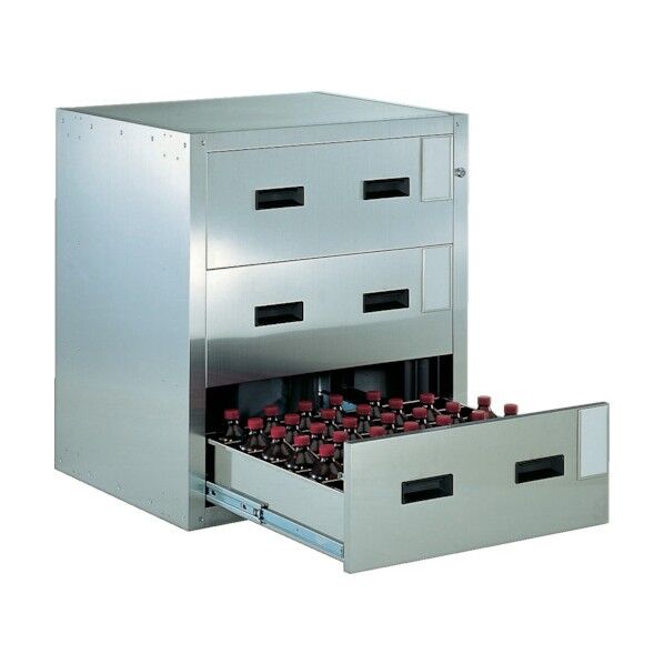 耐震薬品庫７０５Ｘ６００ＸＨ８００３段引出型