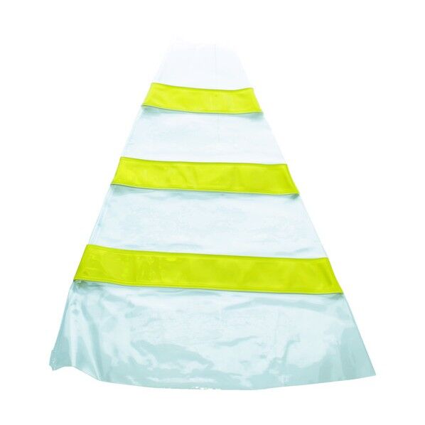 安全コーン用反射材後付けカバー 反射材黄色 600 x 360 x 0.5 mm TACC-700Y 1点