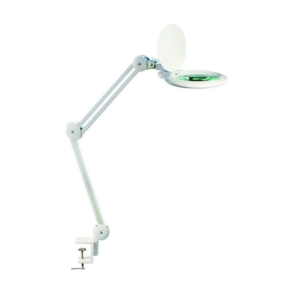 クランプ取付アーム式LED拡大鏡