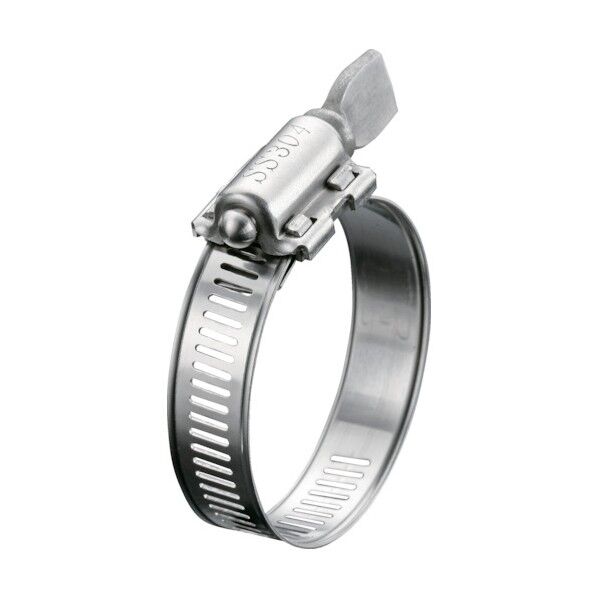 ホースクランプ 14.2mm手締めタイプ(オールステンレス)