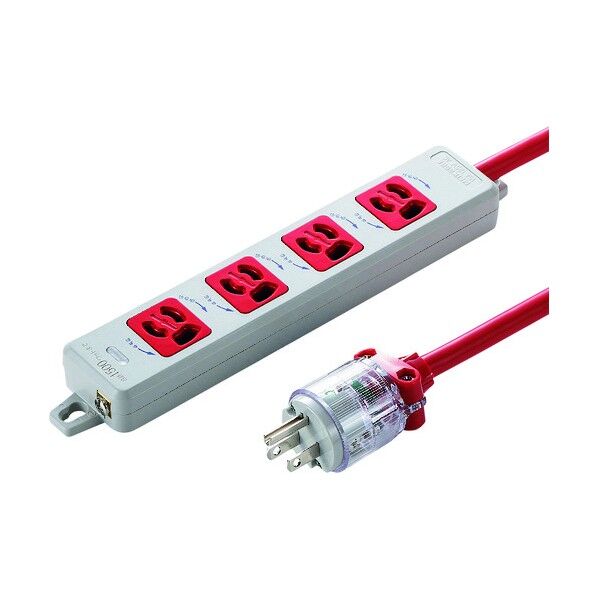 医用接地プラグ付き電源タップ TAP-HPM4-5R 1点