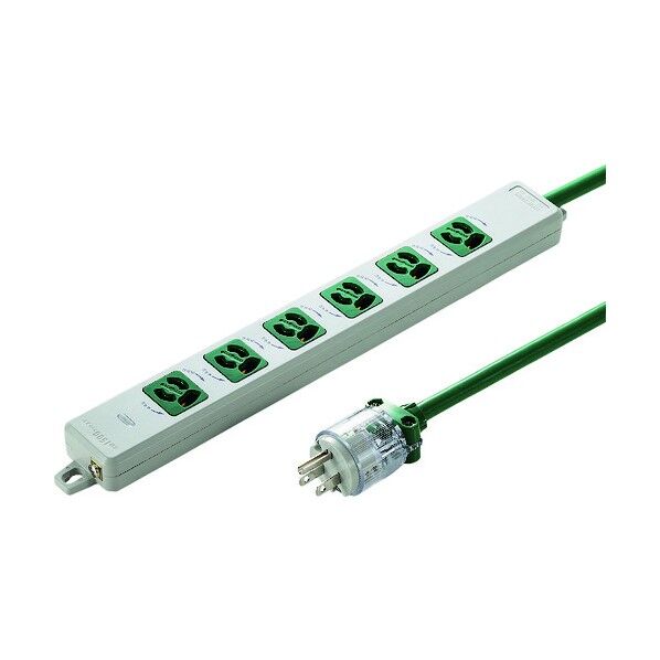 医用接地プラグ付き電源タップ TAP-HPM6-3G 1点