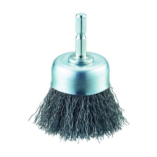 軸付カップブラシ(軸径6.35mm) ワイヤ鋼線