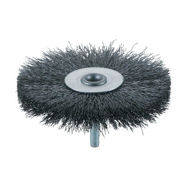 軸付ホイールブラシ ワイヤ鋼線