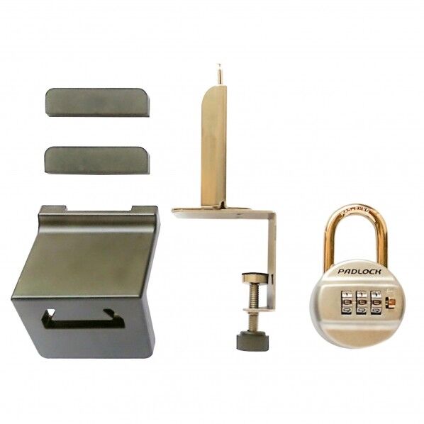 どあロックガード南京錠タイプ 内開きドア用 南京錠付 N-1068 1セット