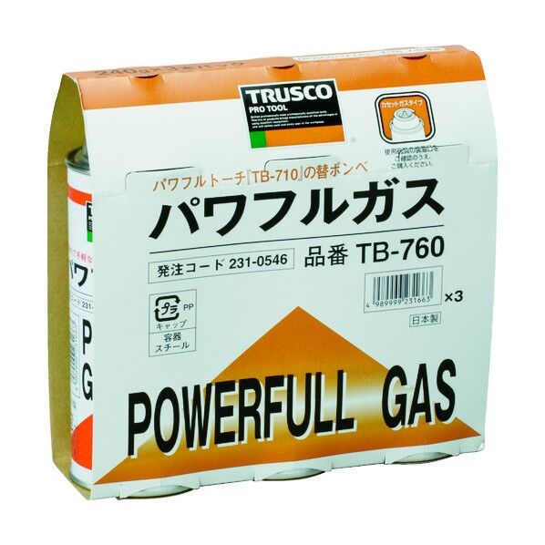 パワフルガス240g3本パック 206 x 71 x 199 mm TB-760 3本