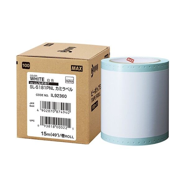 ビーポップ 100mm幅シート SL-S181PNL 紙ラベル (15m×1巻入) SL-S181PNL 1点