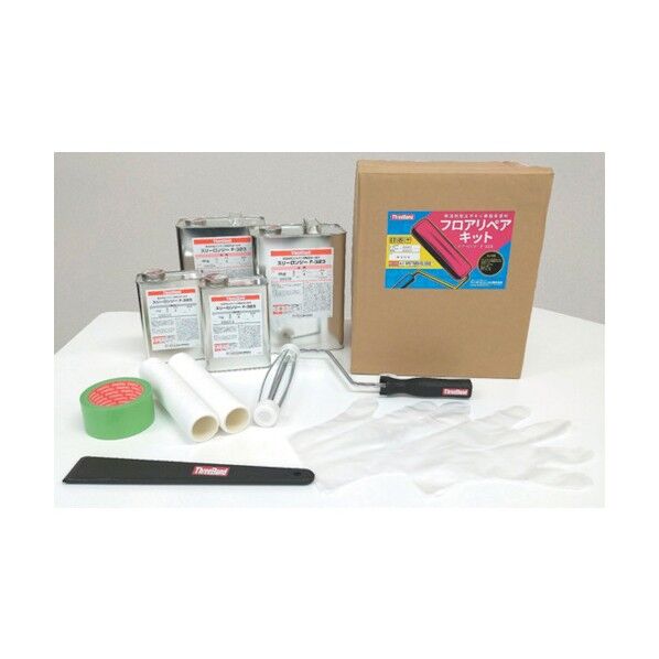 スリーボンド 無溶剤型エポキシ樹脂系塗り床剤 フロアリペアキット 灰 TB FLOOR REPAIR KIT-GR 1点