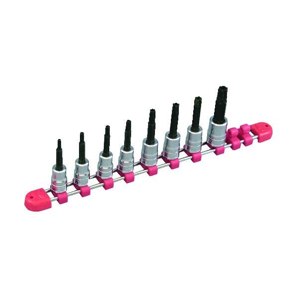 9.5sq.ショートT型いじり止めトルクスビットソケットセット(8個組)