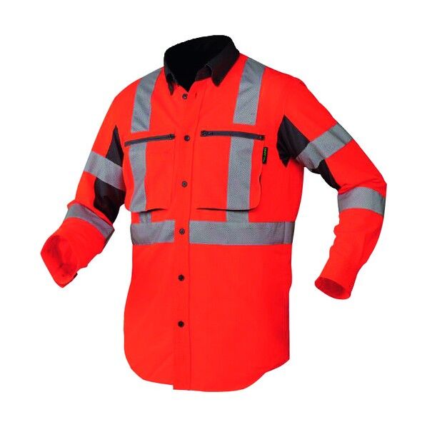 スーパークールサマーシャツ オレンジ LLサイズ TBZ HI-VIS CL3-01OA LL 1点