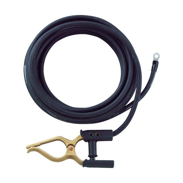 トラスコ キャブタイヤケーブルアースクリップ丸端子付5m 250 x 250 x 60 mm TCT-2205KE 1S...