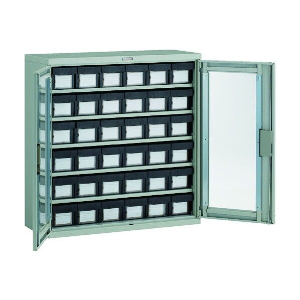 バンラックケース L型 両開キ扉 導電引出小X36個 H880 TD305L-36S 1点