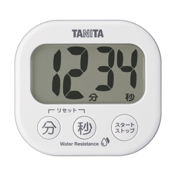 タニタ 洗えるでか見えタイマー 84×78×22mm ホワイト TD-426WH 1個...