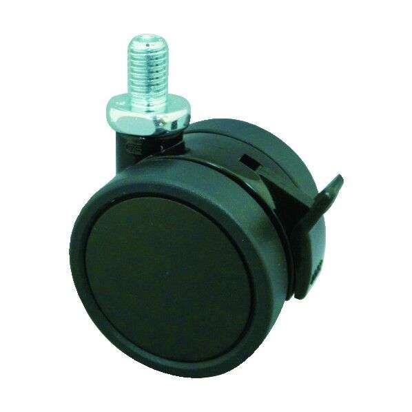 ねじ込み式双輪キャスター(エラストマー車) 自在ストッパー式