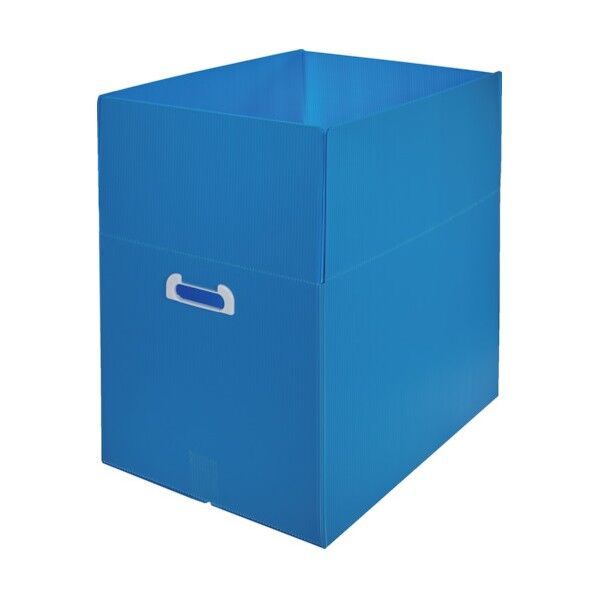 ダンボールプラスチックケース A3サイズ 取っ手穴あき 青 TDP-A3-5B 5セット