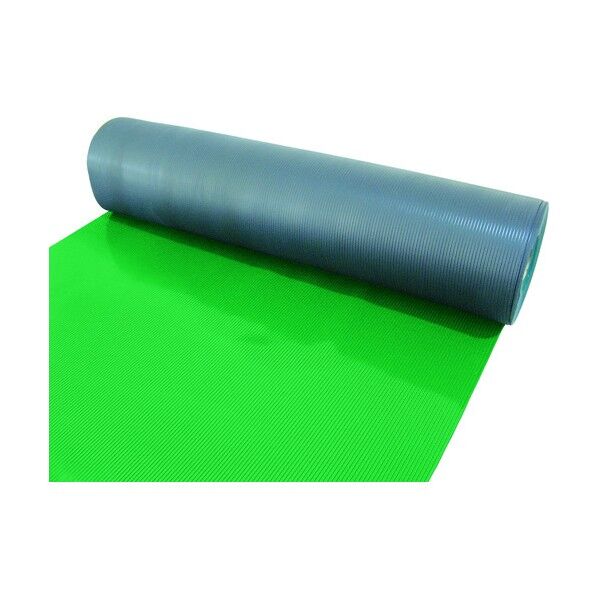 塩ビマットB山グリーン1.5mmX915mmX20m 1000 x 220 x 2020 mm TEBM-920-GN 1点