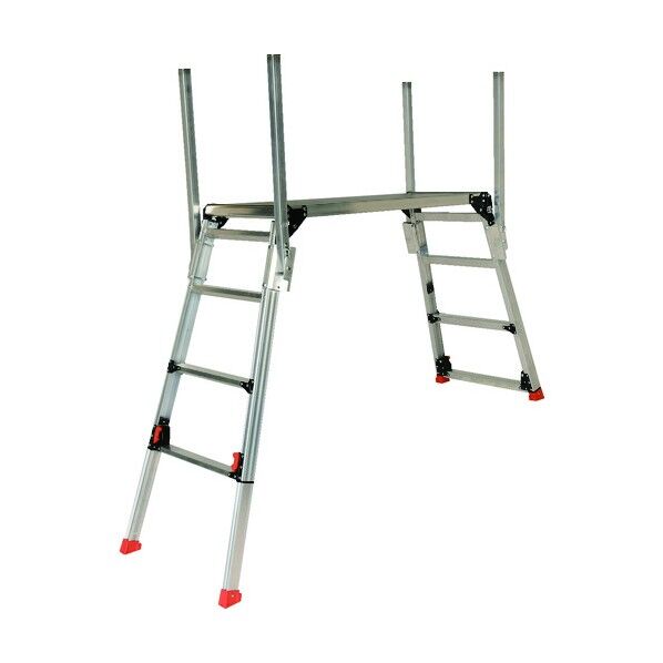 手掛り棒付足場台脚部伸縮タイプ 高さ0.87~1.18m TDWG910-TE 1台