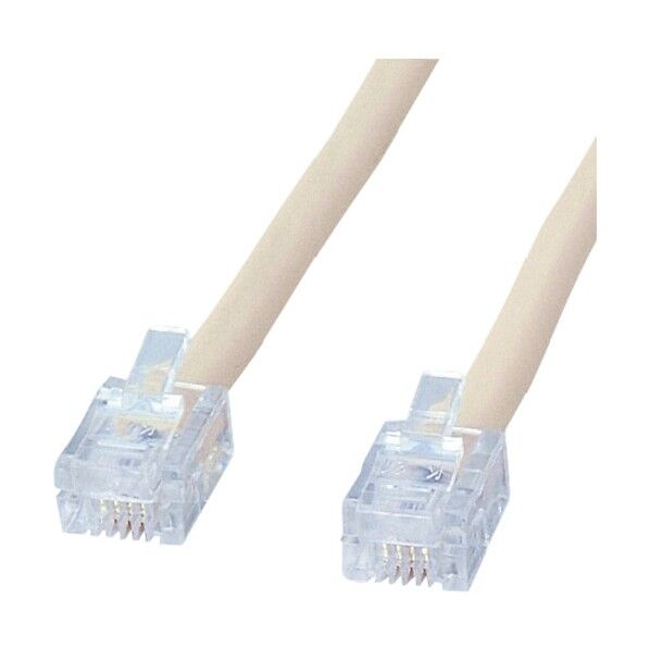 シールド付ツイストモジュラーケーブル アイボリー TEL-ST-02N2 1点