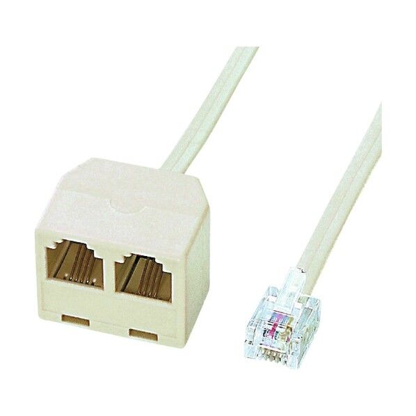 サンワサプライ 電話延長分配ケーブル TEL-Y9-2K2 1本