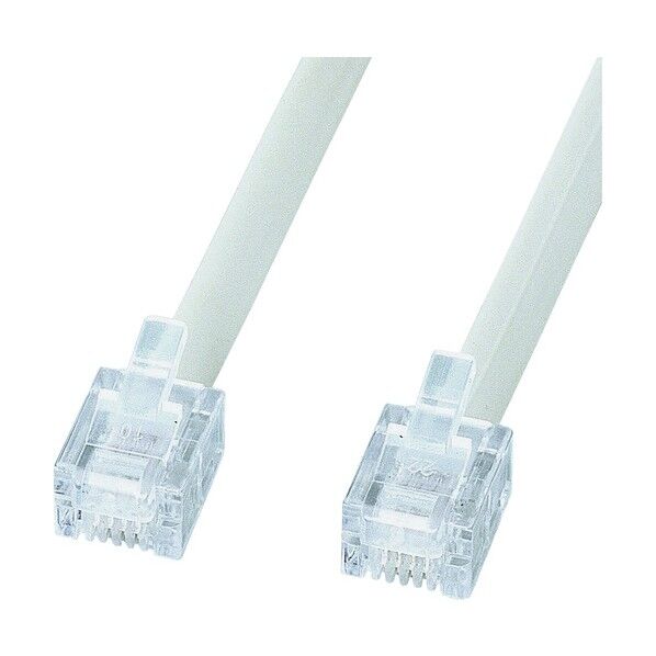 エコロジー電話ケーブル(ノーマル) 白 TEL-EN-05N2 1点