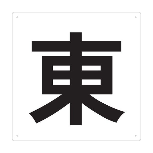 表示板(白地・黒文字、東・西・南・北)
